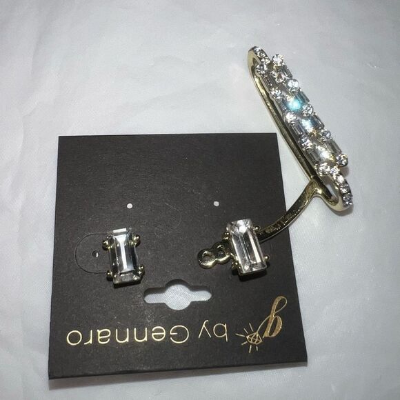 G by Gennaro Stud Earring With Ear Cuff Jacket - Picture 2 of 5